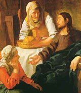 Vermeer : Jésus, Marthe et Marie